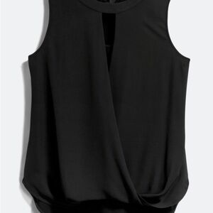 41 Hawthorn Black Draped Sleeveless Blouse